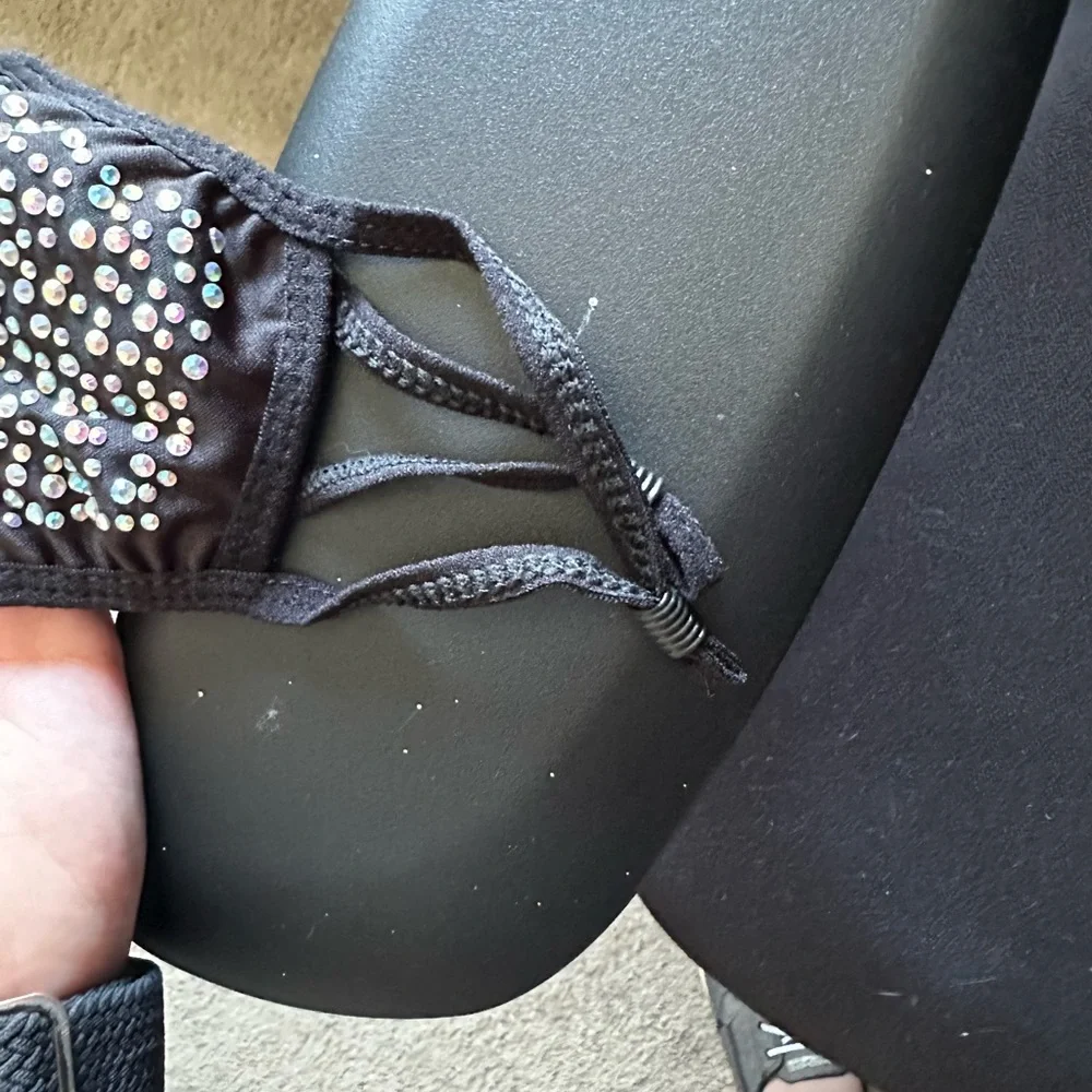 Black Face Mask with Rhinestones NWT